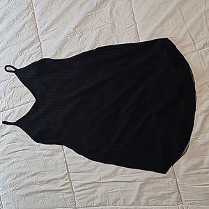 Black ribbed tube dress